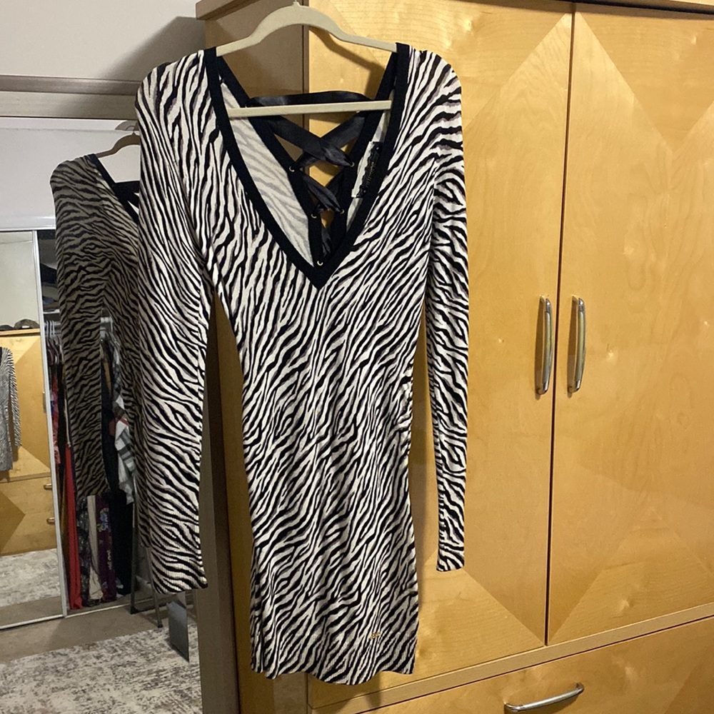 Zebra print guess dress